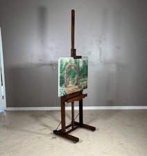 French Antique Oak Wood Artist