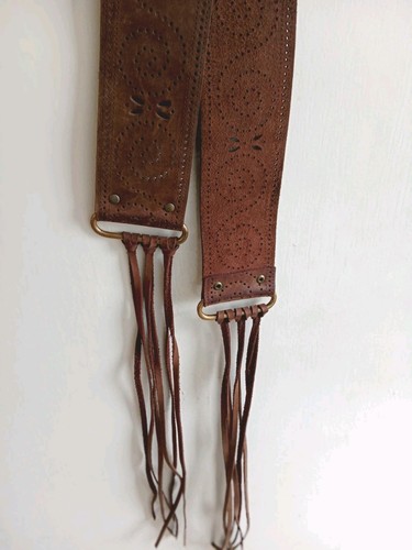 Bohemian leather belt - bohemian, low