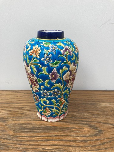 Vintage antique longwy vase - vintage/antique,