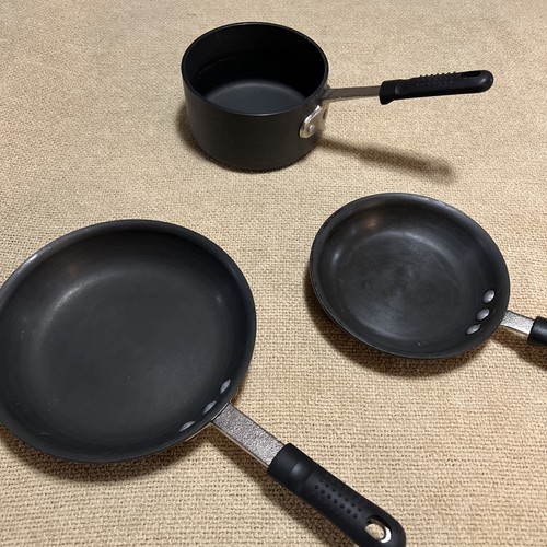 3pc commercial alum cookware - 3pc,