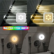 6LED Motion Sensor Light Wireless Cabinet Stair Lamp Magnetic White Night Lights