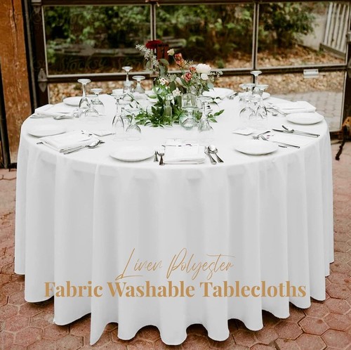 White round event table covers - white,