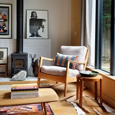 Mid-Century Rocking Chair in the Style of Ole Wanscher