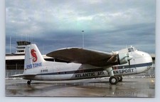 INSTONE AIR LINE BRISTOL 170 FREIGHTER AIRCRAFT POSTCARD AIRLINE G-BISU GENEVA