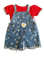 Little lass girls red & denim