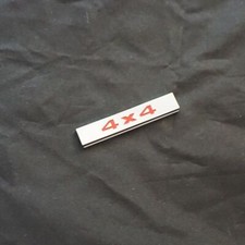 1x Silver Chrome Red 4x4 Small