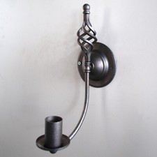 Litecraft Wall Light Barley Twist Candle 1 Arm Fitting - Dark Grey Clearance    