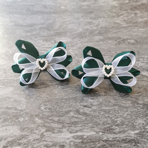 Hunter green white girls - 2x,