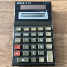 Casio JS-10 Electronic vintage retro solar Calculator VGC