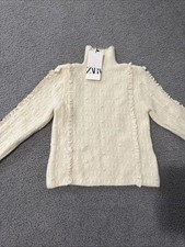 Zara Ruffle Trim High Mock