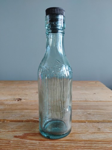 Antique glass bottle pinkston - glass,