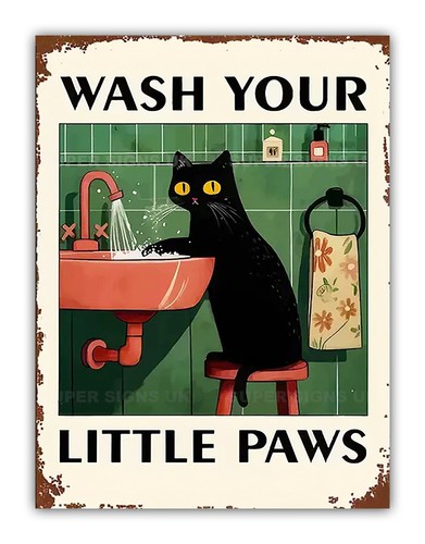 Black cat wash your - black,