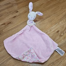 Mothercare Pink Floral Bunny Comforter Blankie Love My Garden Soother Rabbit 