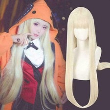 Kakegurui Compulsive Gambler Runa Yomozuki Cosplay Wig Women Gilr Long Hair 80cm