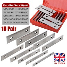 10 Pair 1/8" Steel Parallel Bar Set 0.0002" Hardened 1/8" x 6" Suit Milling Thin