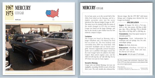 Mercury cougar 1967 73 - mercury,