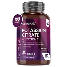 Potassium Citrate 180 tablets 1460mg for Blood Pressure High Strength Supplement