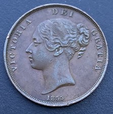 Victoria Penny 1855 Copper