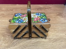 RARE Vintage Reuge MUSIC Sewing / Jewellery Box Swiss Musical Movement