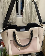 Colour Block Pink Large Tote