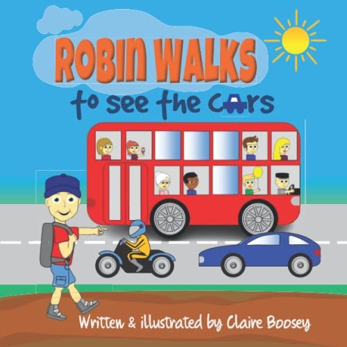 Robin walks see the cars - robin, to