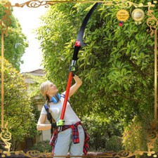 UK Ungraded 27ft Telescopic Pole Saw Tree Branches Trimmer Pruner Saw Cutter Set