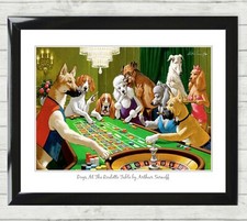 Dogs playing Roulette by