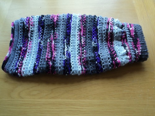 Hand knitted dog - knitted, aran
