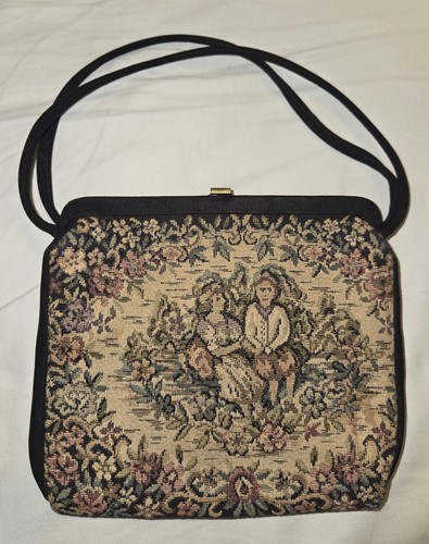Vintage 1950s tapestry purse - 1950s,