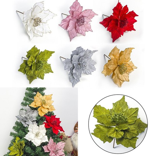 Poinsettia glitter flower tree - flower,