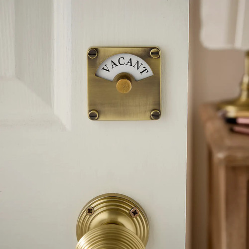 Antique brass vacant occupant - brass,