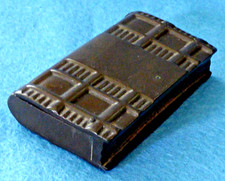 Superb Antique Victorian Book Shaped Vulcanite Vesta Case 1890s