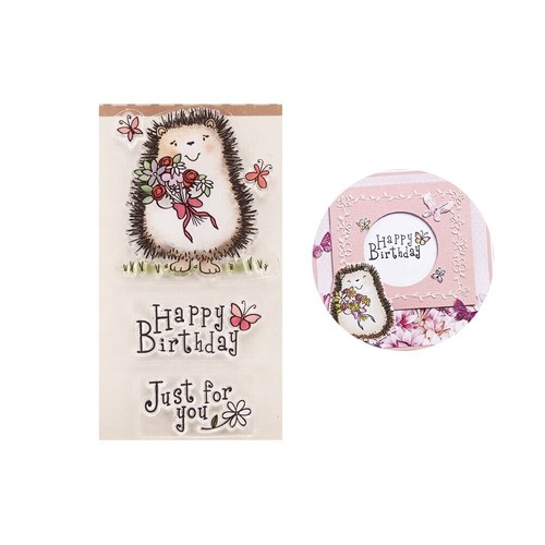 Hedgehog flower stamps for - hedgehog,