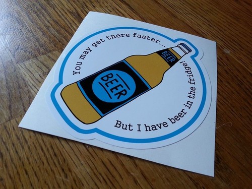 Beer fridge sticker - beer, in