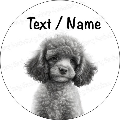 Poodle dog cake topper - cake, party