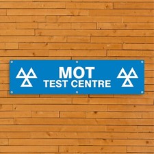 MOT Garage 014 PVC Banner- Test Centre Service Repairs Shop Outdoor Display Sign