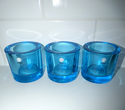 Iittala set blue glass - set, 3