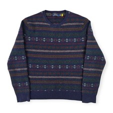 Polo Ralph Lauren Fair Isle Pattern Knitted Jumper Men's Large 