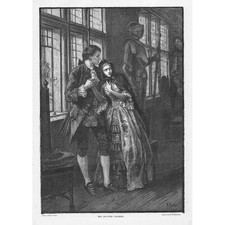 FRANK DADD The Haunted Chamber - Antique Print 1883