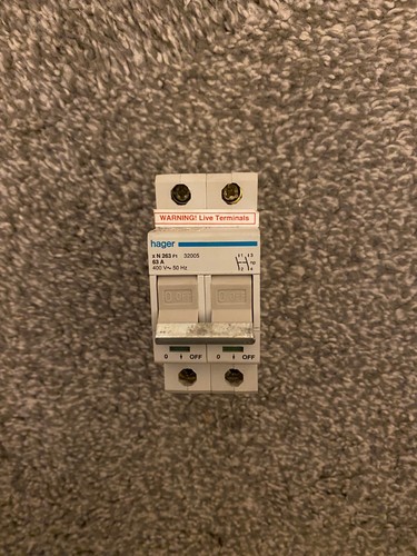 Hager amp double pole main - hager,
