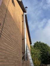SS Twin Wall 5 inch dia Flue Pipes And angles,brackets,cowel,