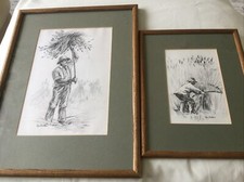 Two Jan Milsom original Ink &