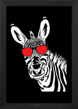 Zebra Head Framed Wall Art