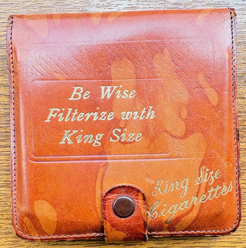 Vintage leather cigarette - vintage,