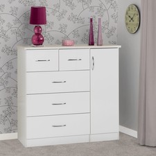 Nevada 5 Drawer Low Wardrobe -