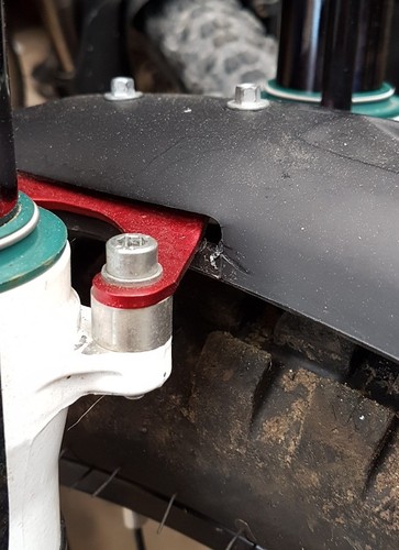 Front mudguard raisers - front,