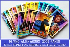Choose Doctor Dr Who Alien Armies 2009 Super Foil Embossed Trading Cards PANINI
