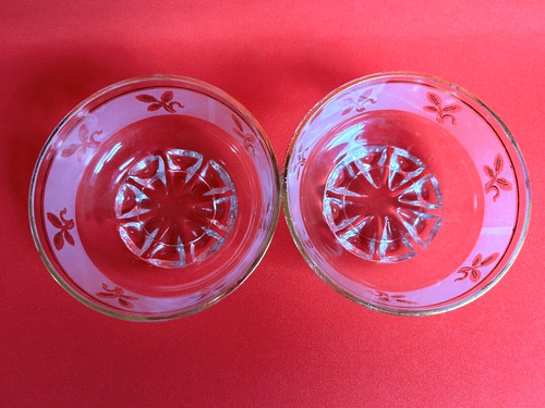 Pair vintage glass - of,