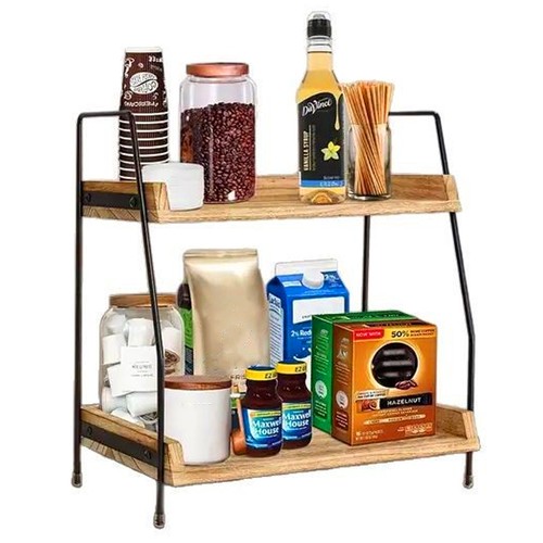Tier wooden spice - spice, rack