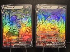 Paras & Parasect CUSTOM Stained Glass Holo Cards -Display Only